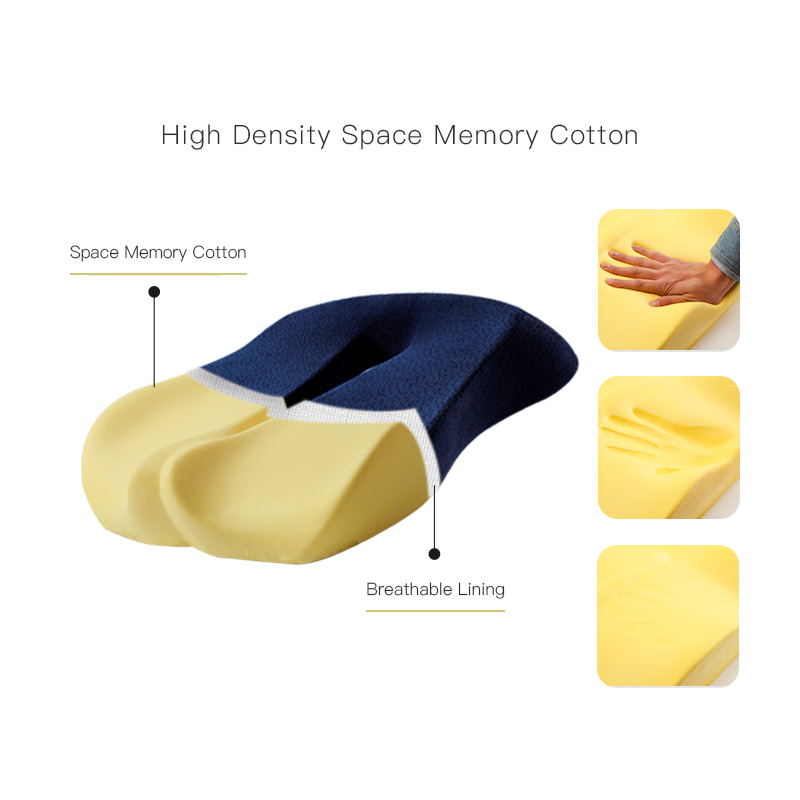 Medical Ergonomic Hip Cushion Memory Foam Car Office Seat Cushion