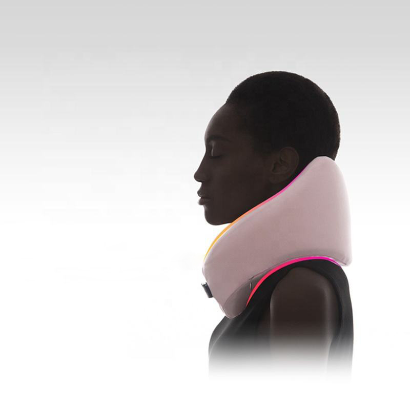 U-Shape Memory Foam Foldable Neck Support Travel Pillow with Logo